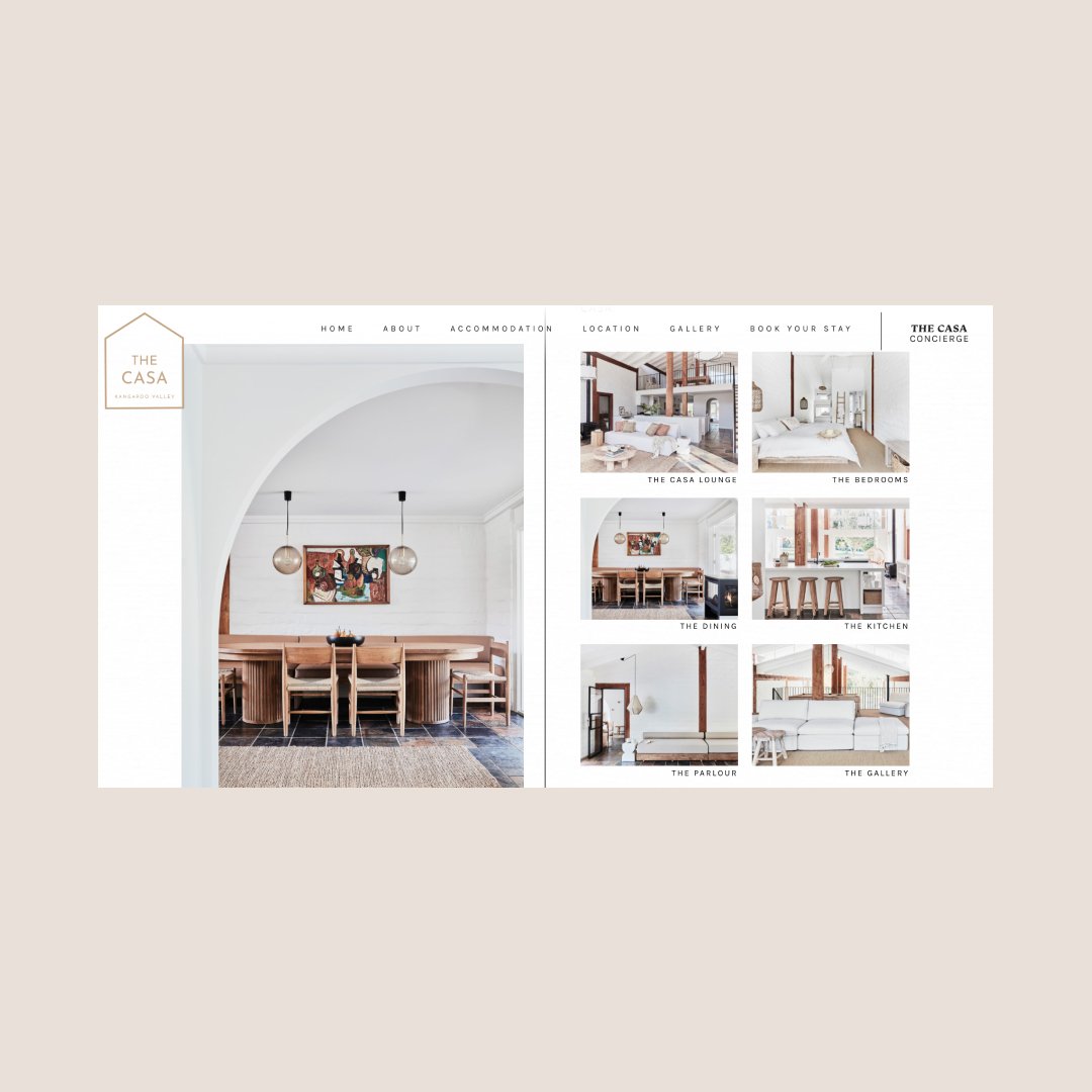 web design image of living room of a luxury airbnb